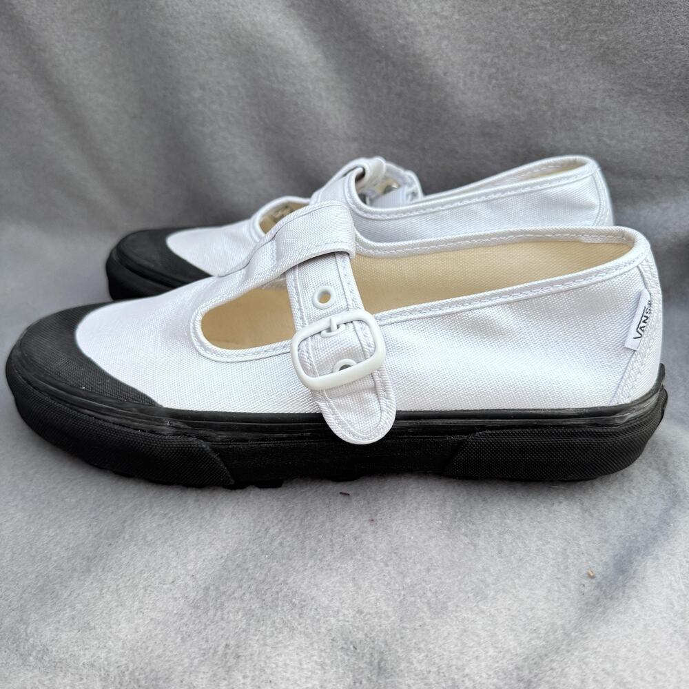 Vans Premium Style 93 Mary Jane White Pearlized Coated Canvas Sneakers Womens 8